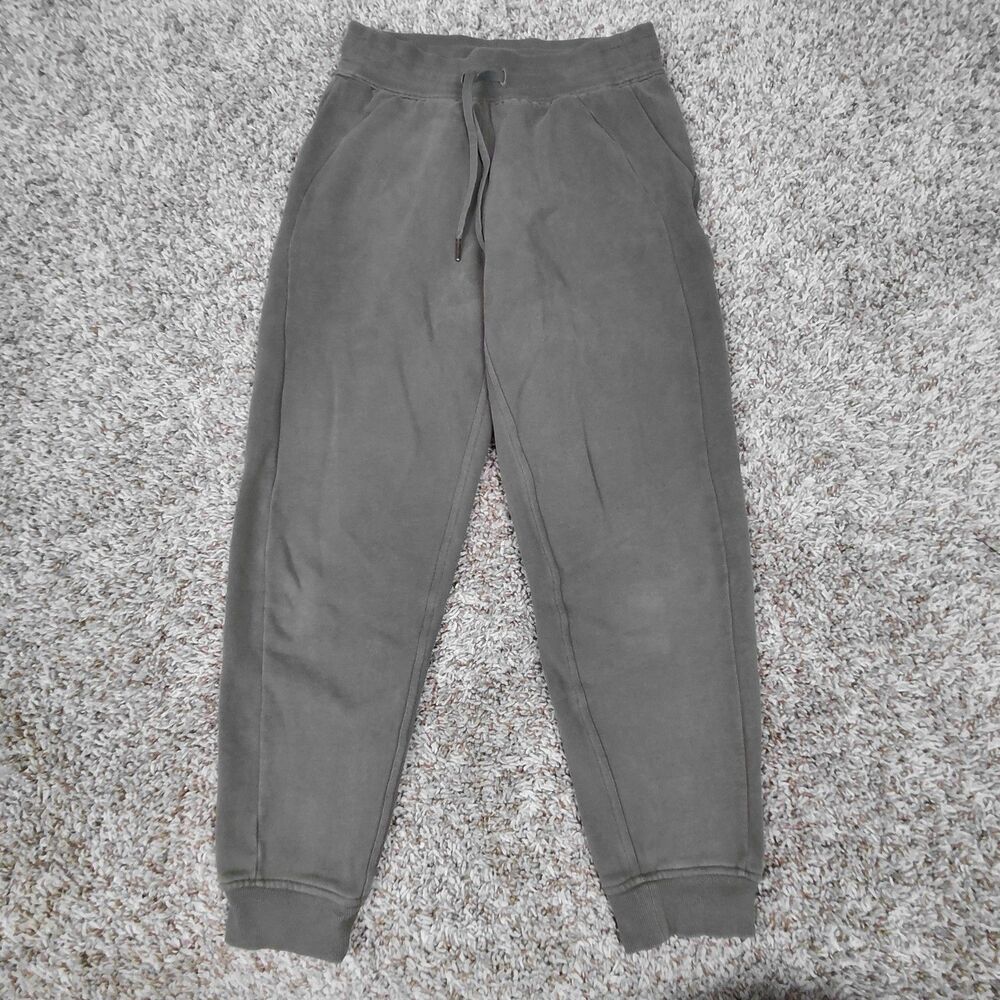 Lululemon Scuba High Rise Jogger Pants Womens 4 Olive Green Fleece Sweatpants